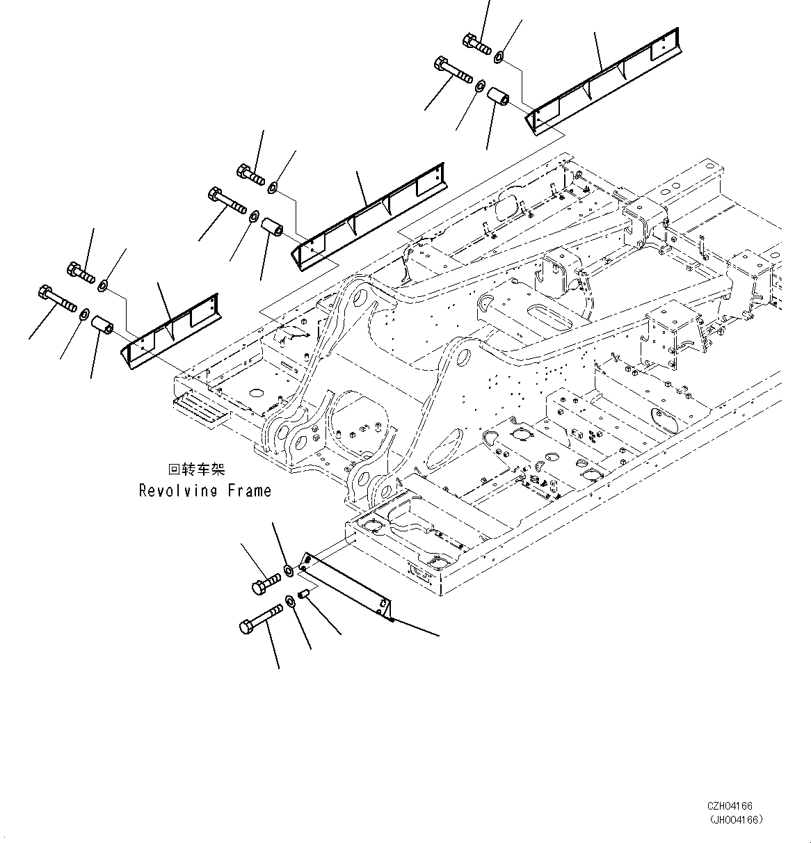 Excavators Komatsu / PC700LC-8E0 S/N DZCA0001-up(KC_EB016) / REVOLVING FRAME DECK GUARD(|J00177 : |J00177)