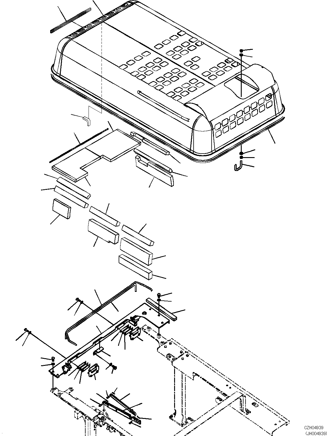 Excavators Komatsu / PC700LC-8E0 S/N DZCA0001-up(KC_EB016) / ENGINE HOOD(|M00259 : |M00259)