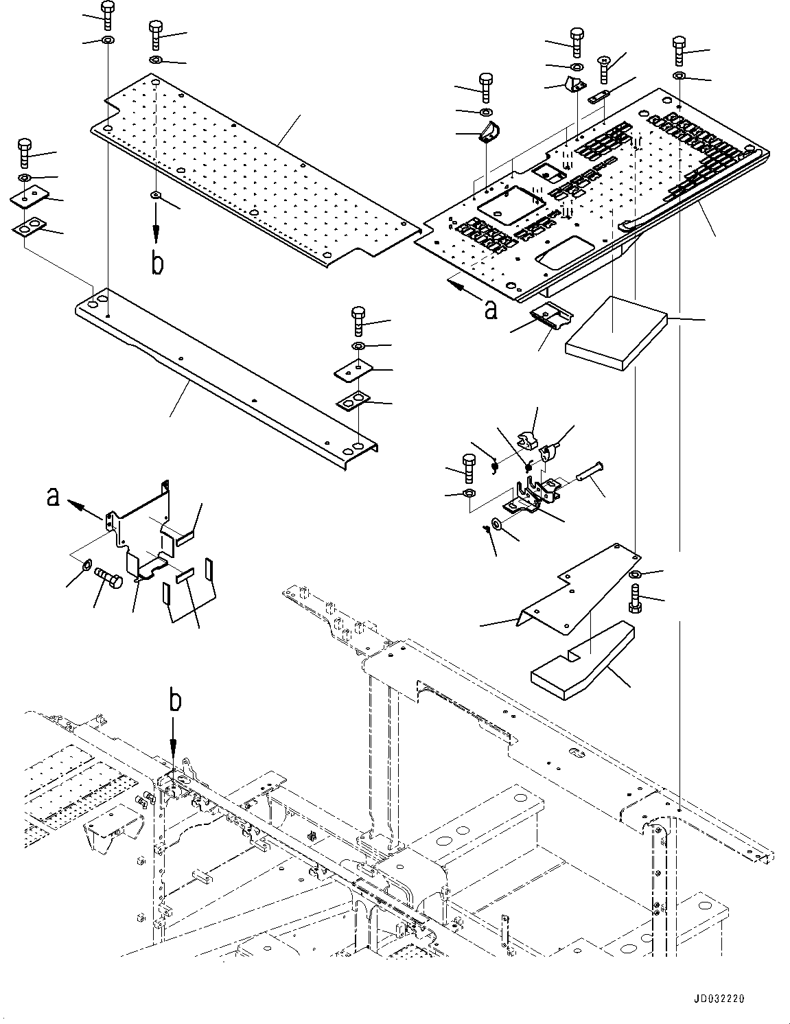 Excavators Komatsu / PC700LC-8E0 S/N DZCA0001-up(KC_EB016) / REAR COVER (WITH ENGINAIRE PRE-CLEANER) (COVER)(|M00277 : |M00277)