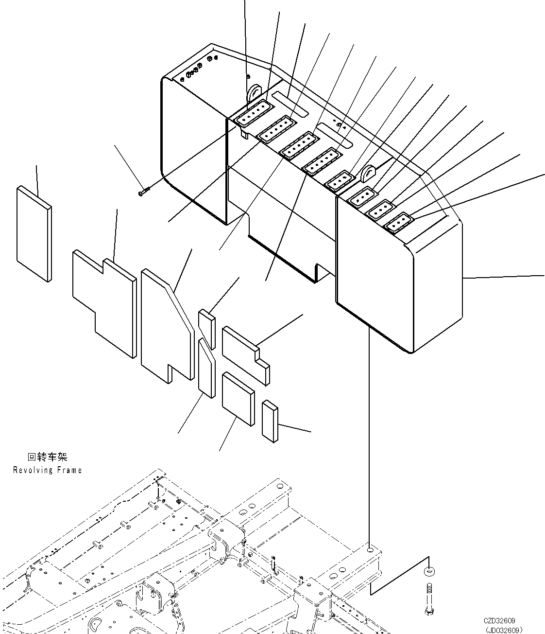 Excavators Komatsu / PC700LC-8E0 S/N DZCA0001-up(KC_EB016) / COUNTERWEIGHT (WITH COUNTERWEIGHT)(|M00285 : |M00285)