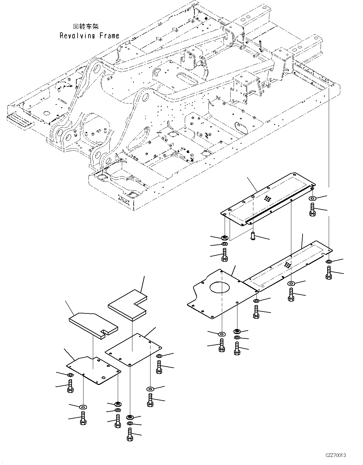Excavators Komatsu / PC700LC-8E0 S/N DZCA0001-up(KC_EB016) / UNDER COVER (BAD FUEL AND POOR FUEL SPECIFICATION, WATER+DUST)  (ENGINE HIGH TEMPERATURE SPECIFICATION)(|M00290 : |M00290)
