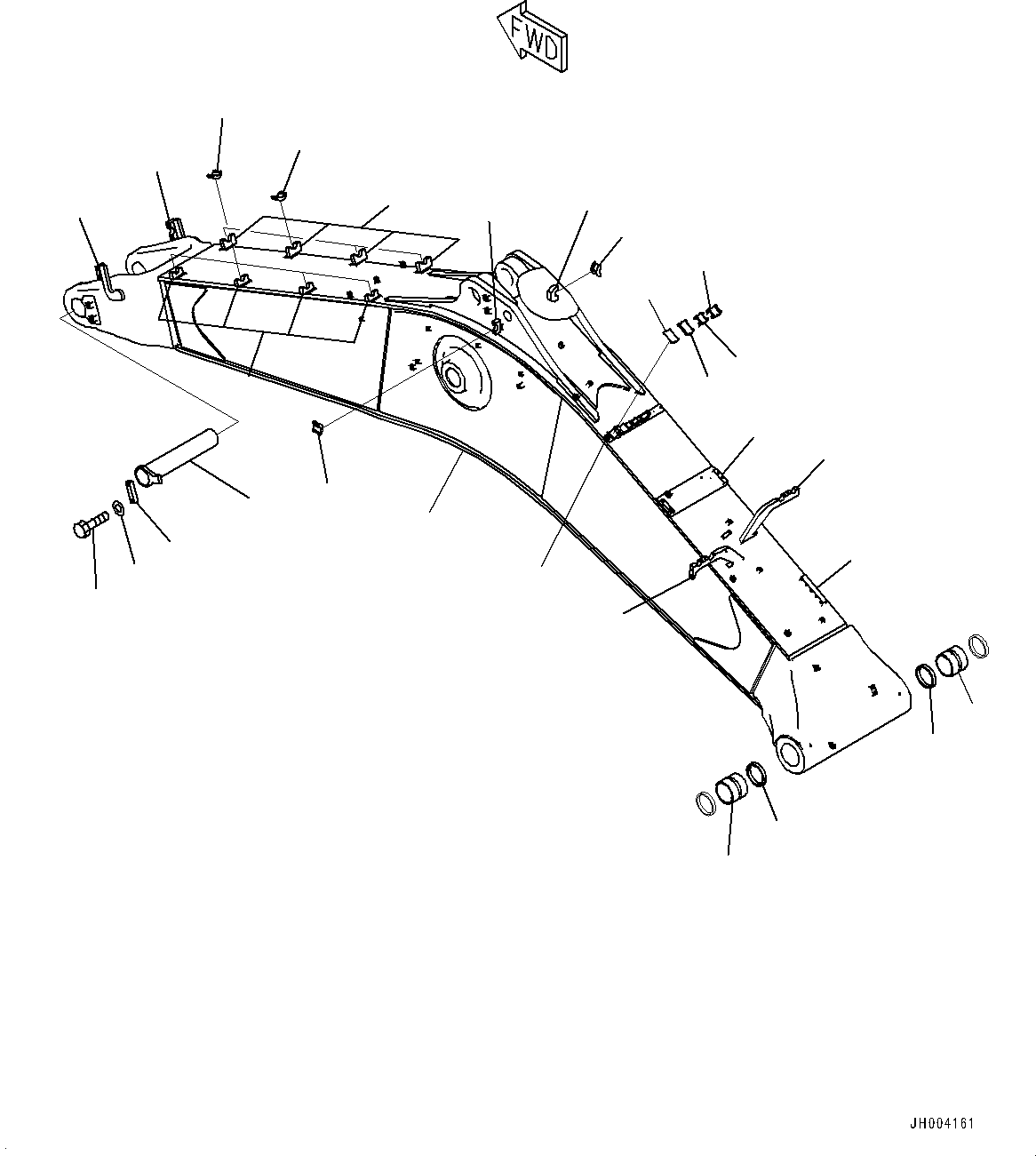 Excavators Komatsu / PC700LC-8E0 S/N DZCA0001-up(KC_EB016) / BOOM (6600MM) (BOOM AND TOP PIN)(|T00355 : |T00355)