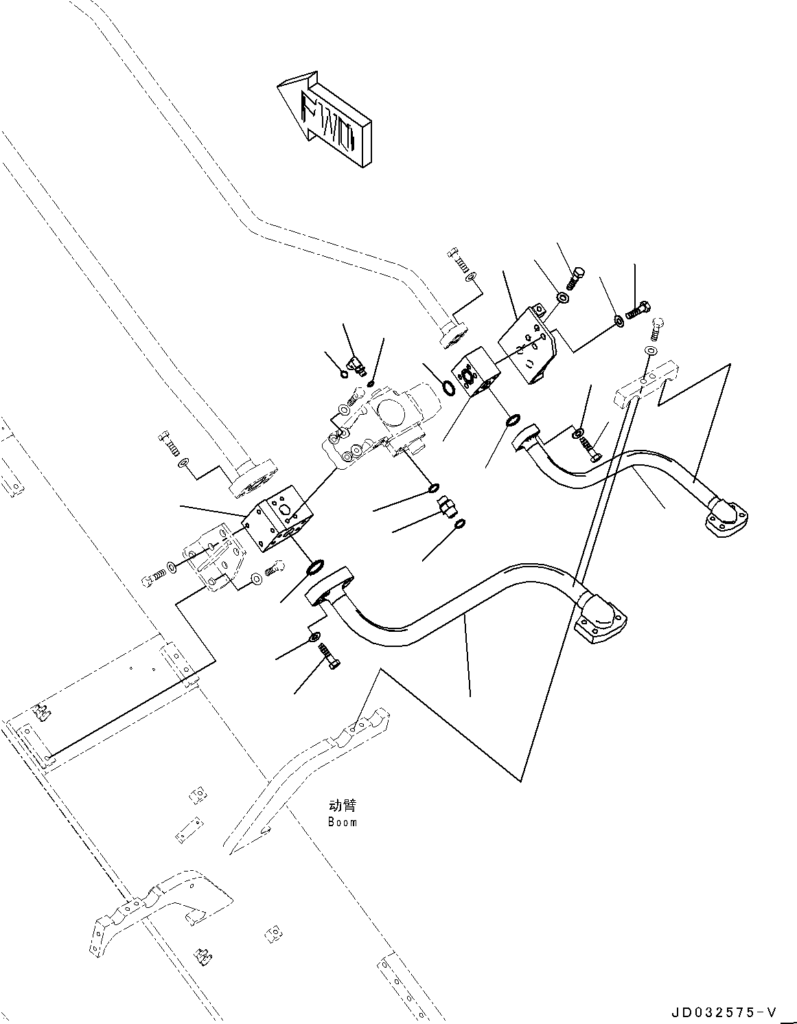 Excavators Komatsu / PC700LC-8E0 S/N DZCA0001-up(KC_EB016) / BOOM (6600MM) (ARM CYLINDER PIPING) (2/3)(|T00357 : |T00357)