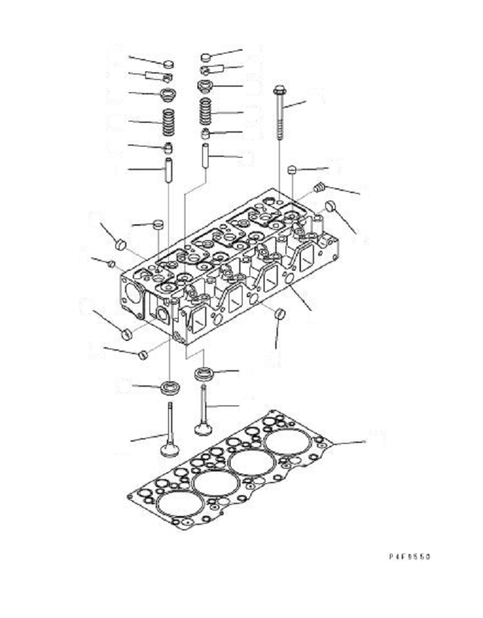 Komatsu parts book diagram for SAA4D95LE-5N-W S/N 517769-up: CYLINDER HEAD