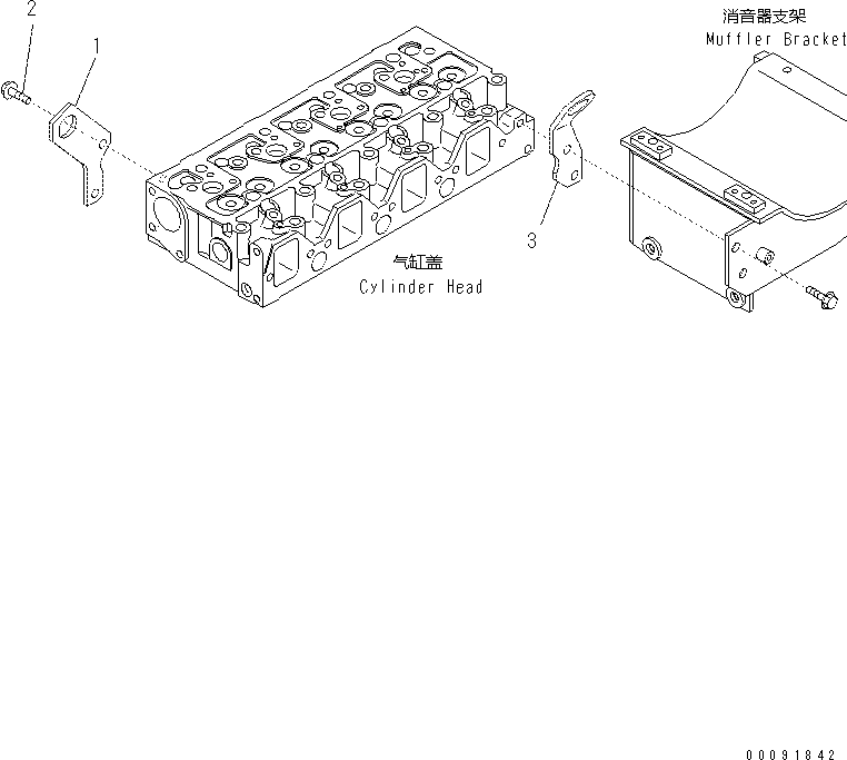 Komatsu parts book diagram for SAA4D95LE-5N-W S/N 517769-up: LIFTING BRACKET