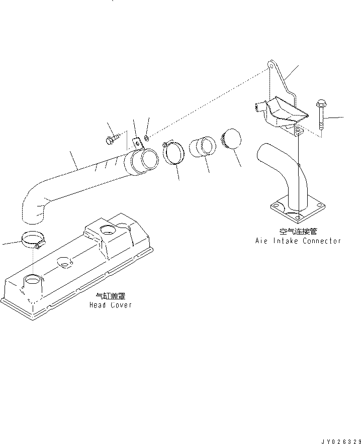 Komatsu parts book diagram for SAA4D95LE-5N-W S/N 517769-up: OIL FILLER