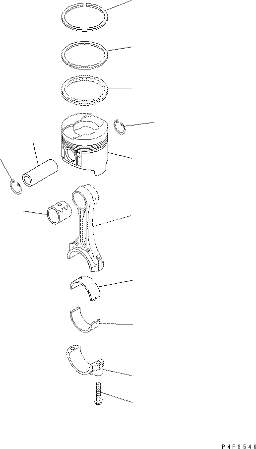 Komatsu parts book diagram for SAA4D95LE-5N-W S/N 517769-up: PISTON
