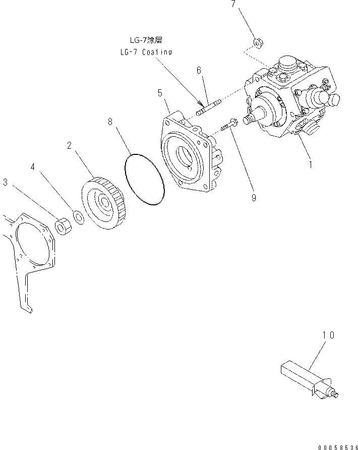 Komatsu parts book diagram for SAA4D95LE-5N-W S/N 517769-up: FUEL SUPPLY PUMP