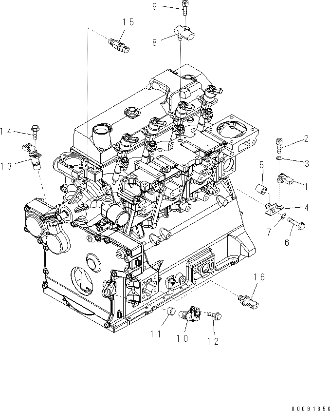 Komatsu parts book diagram for SAA4D95LE-5N-W S/N 517769-up: ENGINE CONTROL MODULE