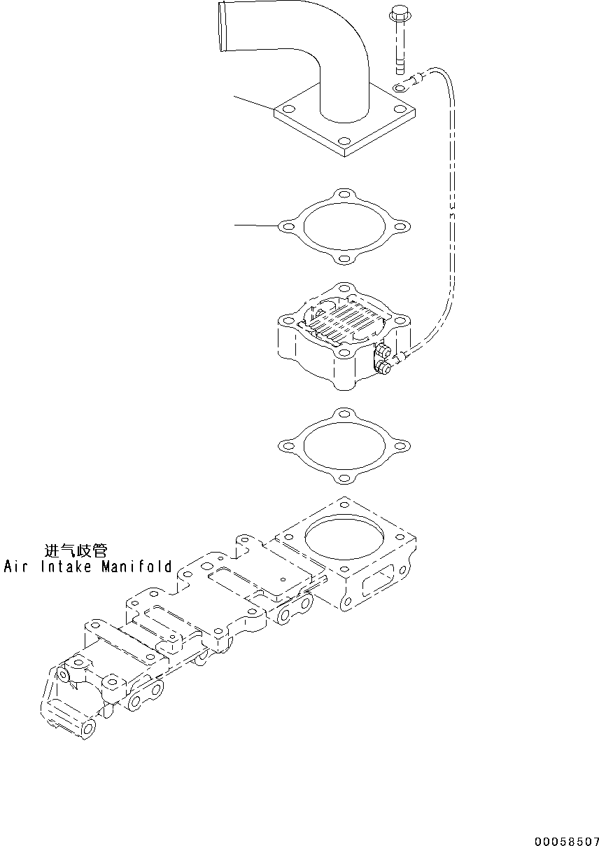 Engines Komatsu / SAA4D95LE-5R S/N 554649-up(KC_EE010) / AIR INTAKE CONNECTOR(|A00007 : |A00007)