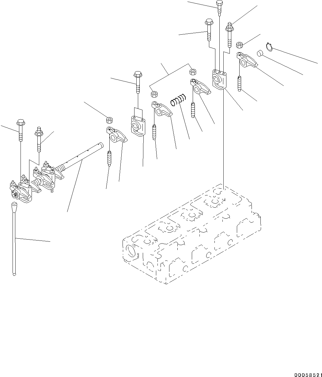 Engines Komatsu / SAA4D95LE-5R S/N 554649-up(KC_EE010) / ROCKER ARM(|B00022 : |B00022)