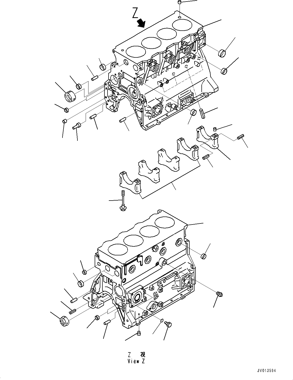 Engines Komatsu / SAA4D95LE-5R S/N 554649-up(KC_EE010) / CYLINDER BLOCK (GAUGE CYLINDER)(|B00033 : |B00033)