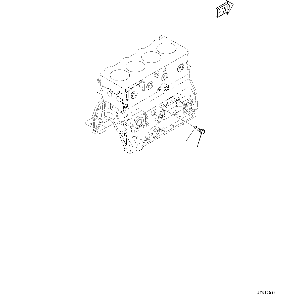 Engines Komatsu / SAA4D95LE-5R S/N 554649-up(KC_EE010) / CYLINDER BLOCK PLUG, 1/2(|B00036 : |B00036)