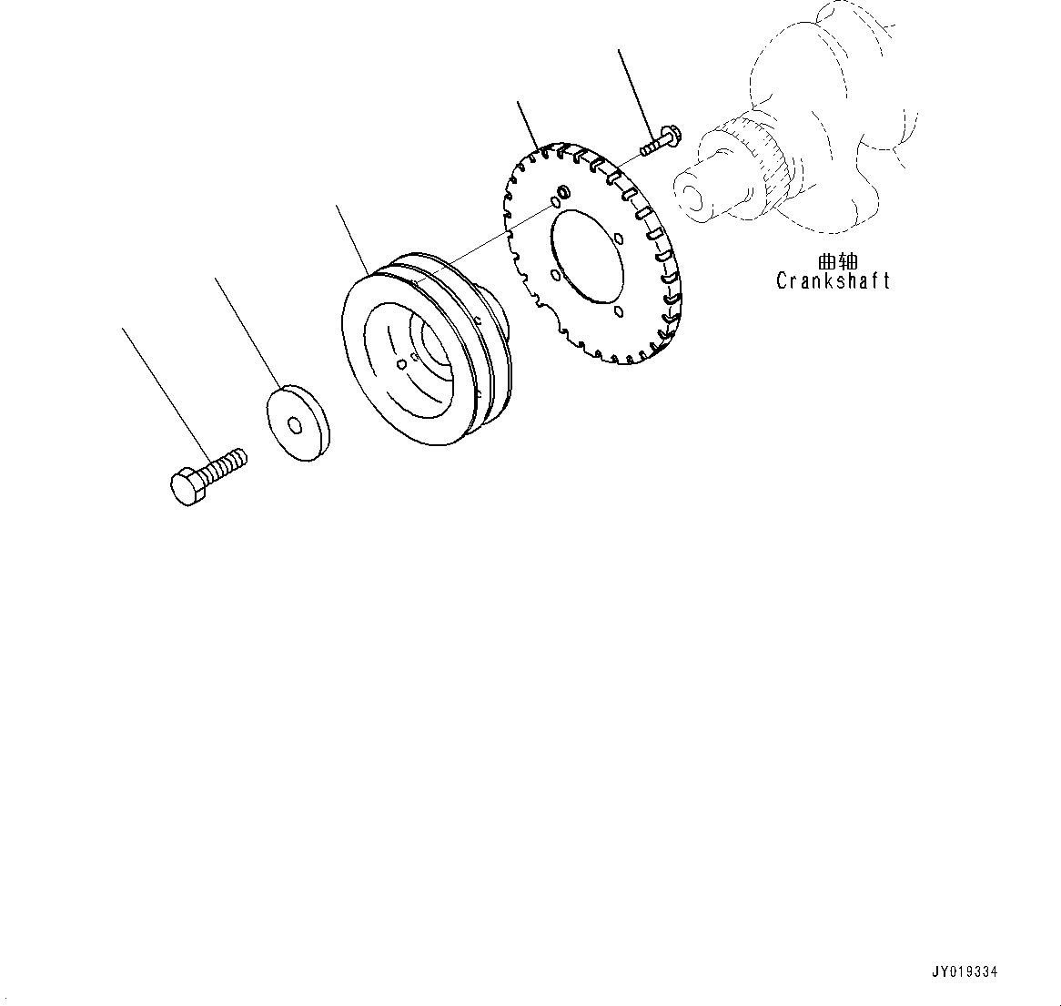 Engines Komatsu / SAA4D95LE-5R S/N 554649-up(KC_EE010) / VIBRATION DAMPER(|B00037 : |B00037)