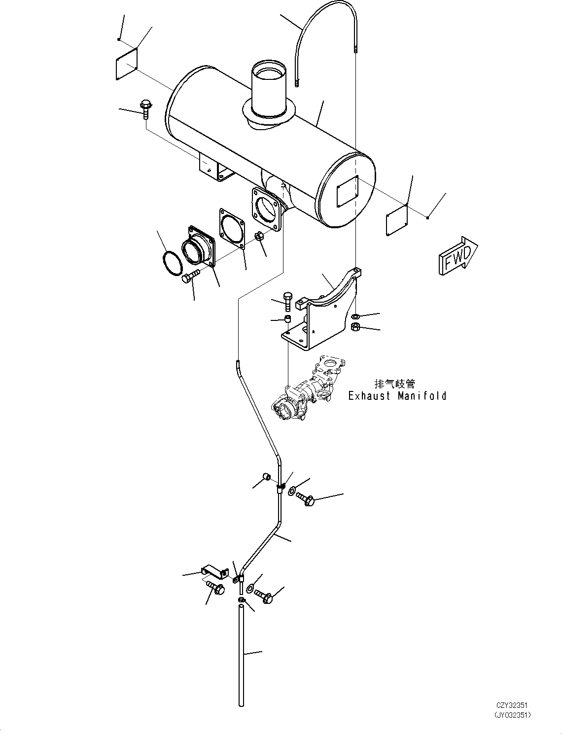 Engines Komatsu / SAA6D125E-5D S/N 567555-up(KC_EE017) / EXHAUST MUFFLER(|A00009 : |A00009)