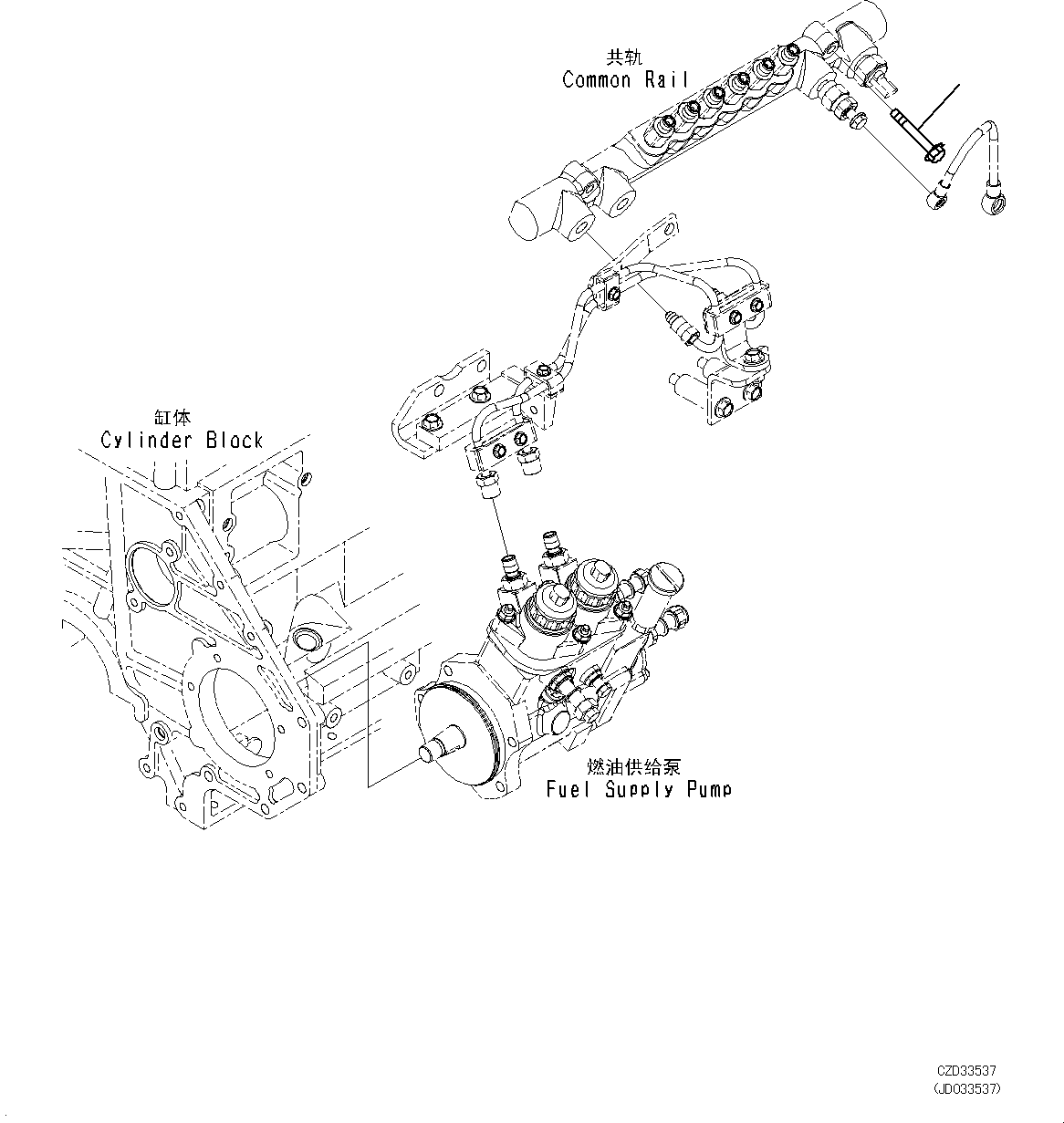 Engines Komatsu / SAA6D125E-5D S/N 567555-up(KC_EE017) / FUEL SUPPLY PUMP (MOUNTING)(|D00055 : |D00055)