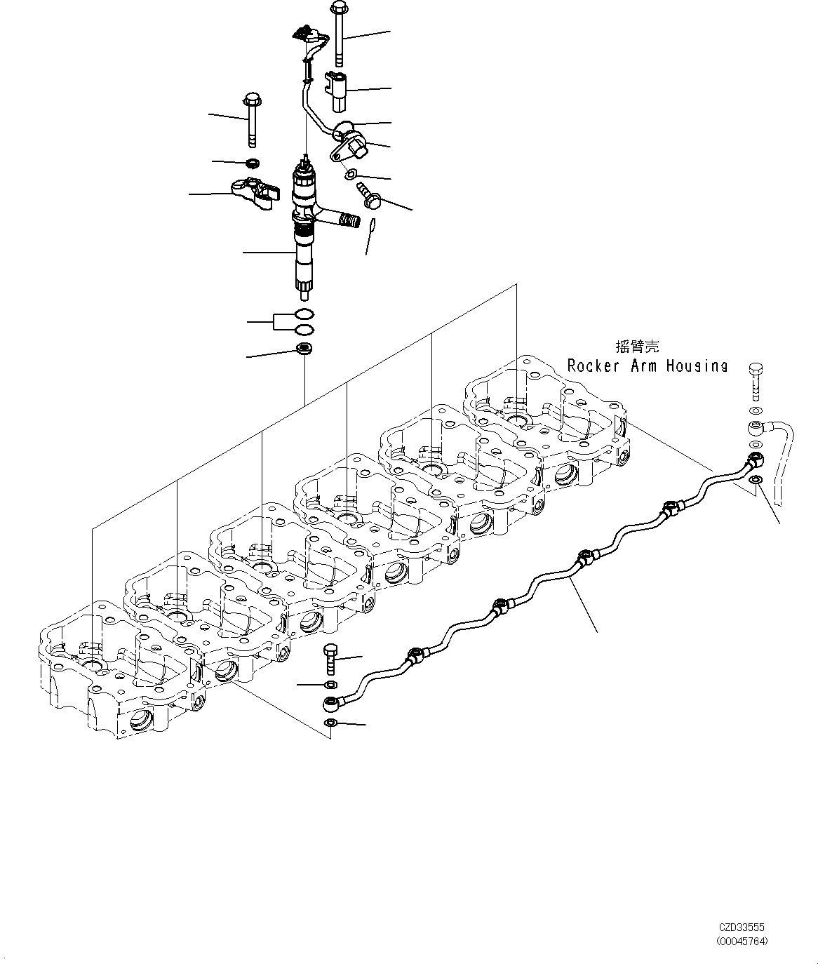 Engines Komatsu / SAA6D125E-5D S/N 567555-up(KC_EE017) / FUEL INJECTOR(|D00058 : |D00058)