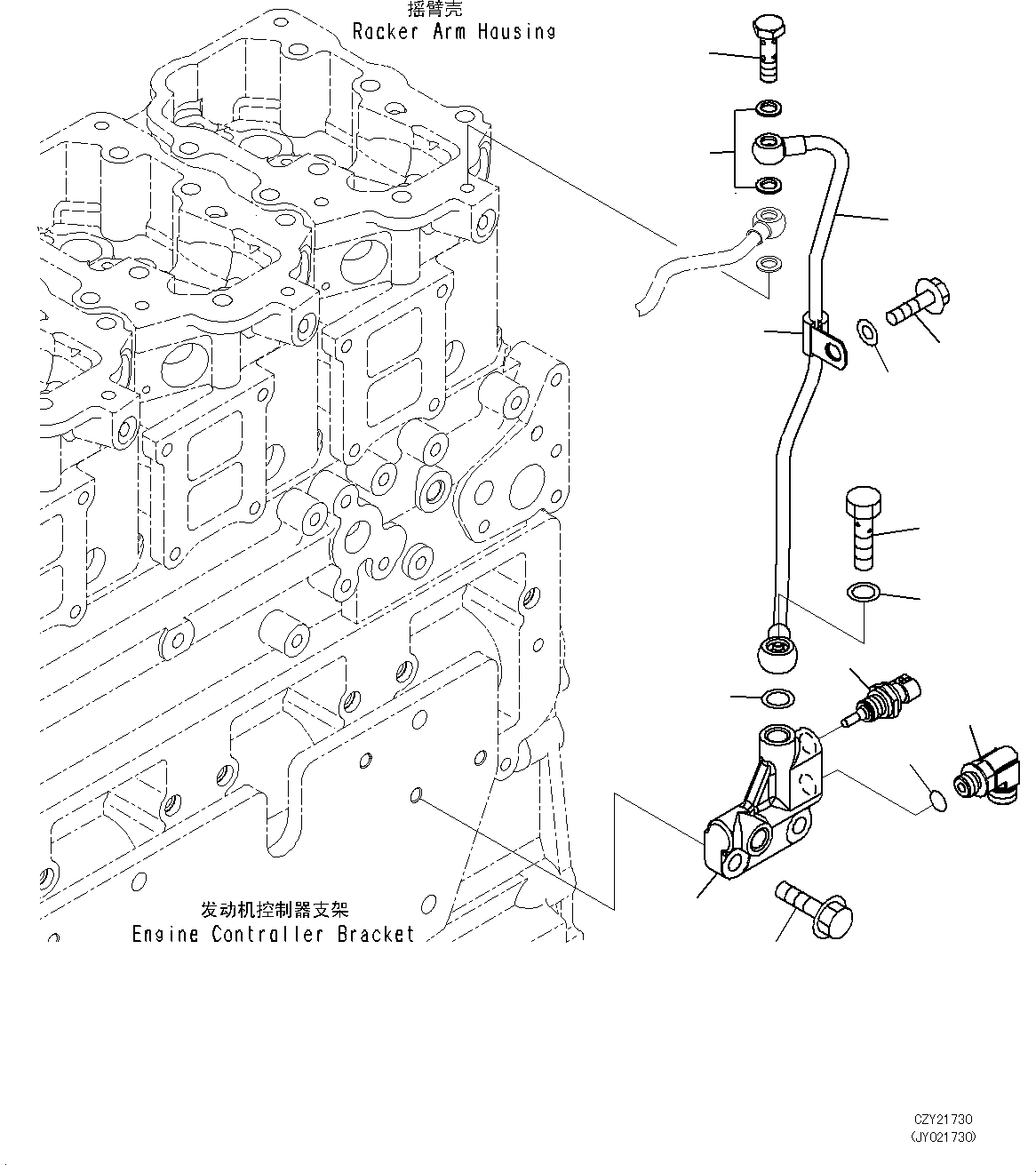 Engines Komatsu / SAA6D125E-5D S/N 567555-up(KC_EE017) / FUEL RETURN(|D00061 : |D00061)