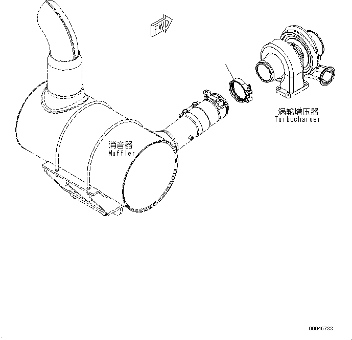 Engines Komatsu / SAA6D107E-1N S/N 26542663-up(KC_EE019) / EXHAUST CONNECTOR CLAMP(|0006 : |0006)