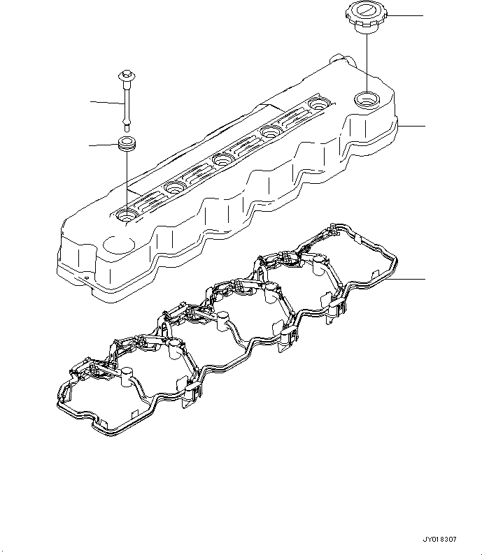 Engines Komatsu / SAA6D107E-1N S/N 26542663-up(KC_EE019) / CYLINDER HEAD COVER(|0008 : |0008)