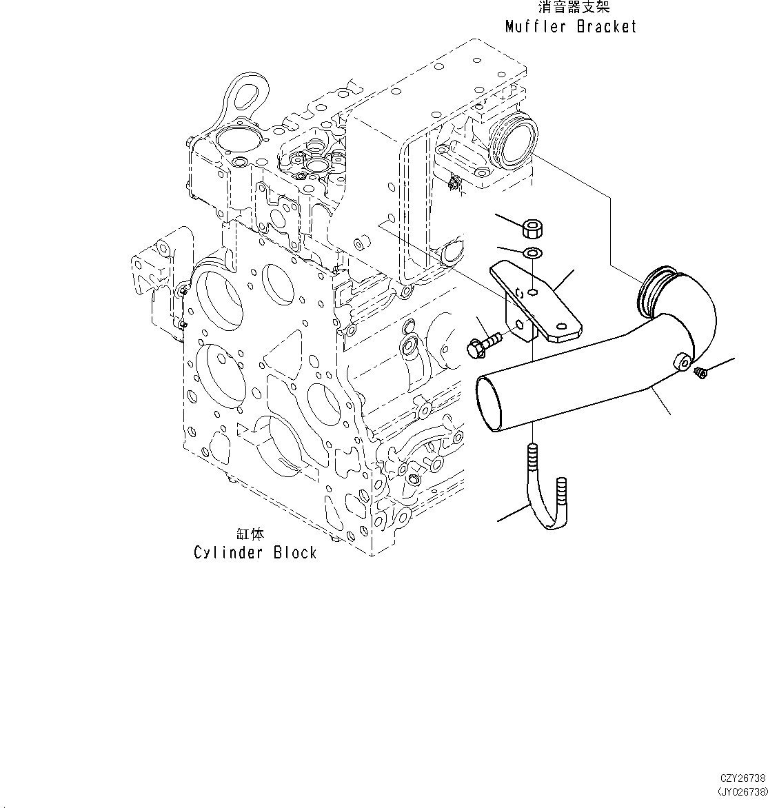 Komatsu parts book diagram for SAA6D107E-1L S/N 26580638-up: AIR INTAKE CONNECTOR
