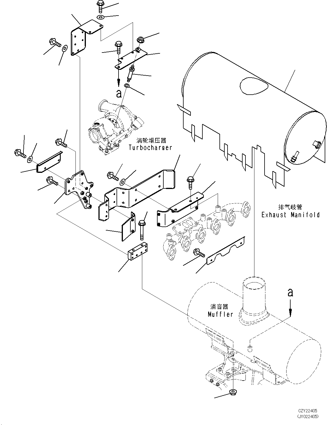 Komatsu parts book diagram for SAA6D107E-1L S/N 26580638-up: HEAT SHIELD (FOR 60AMP. ALTERNATOR, SANDY AND DUSTY TERRAIN ARRANGEMENT)