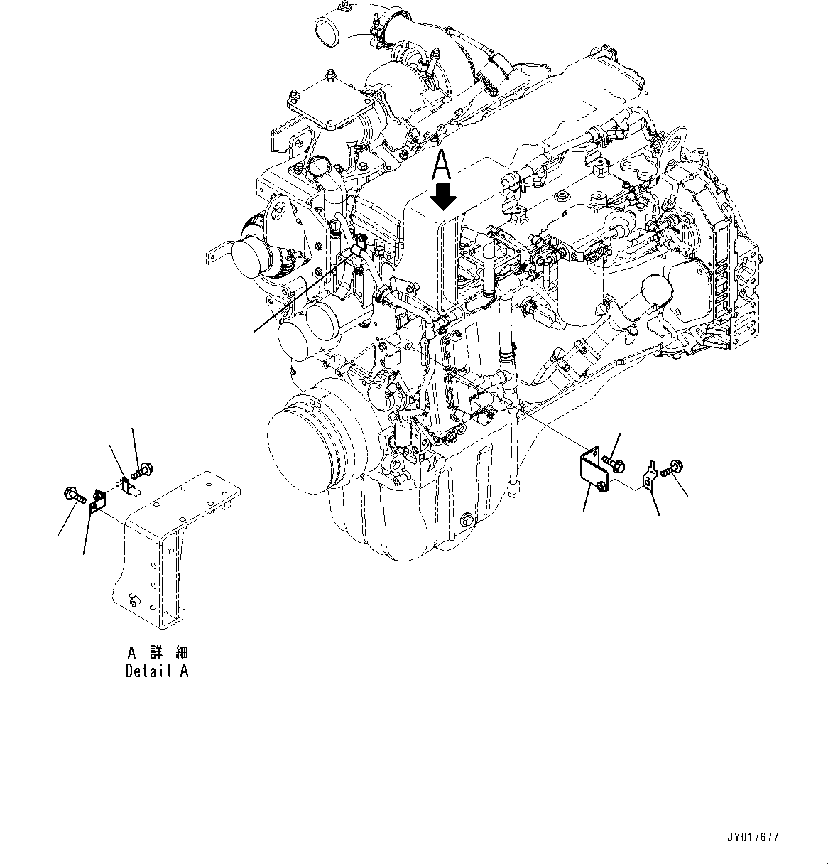 Komatsu parts book diagram for SAA6D107E-1L S/N 26580638-up: WIRING HARNESS (MOUNTING PARTS)
