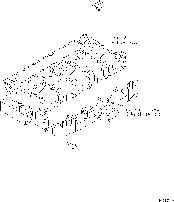 Diesel Generators Komatsu / DCA-125SSK  S6D102E-G-1D4(KDP0001C) / EXHAUST MANIFOLD GASKET(030100 : A151T-01A0)