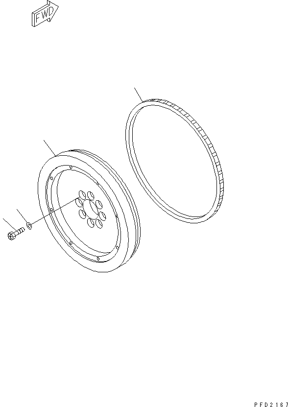 Diesel Generators Komatsu / DCA-125SSK  S6D102E-G-1D4(KDP0001C) / FLYWHEEL(030300 : A223P-01A2)