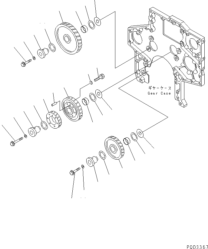 Diesel Generators Komatsu / DCA-600SSK  SA6D170AE-1-D1(KDP0009C) / IDLER GEAR(030250 : A2050-A6A1)