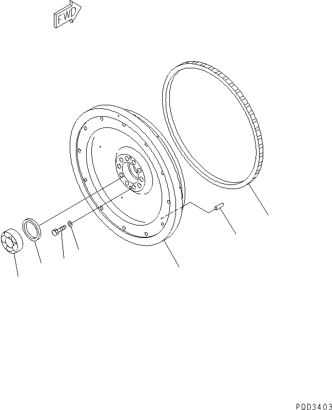 Diesel Generators Komatsu / DCA-600SSK  SA6D170AE-1-D1(KDP0009C) / FLYWHEEL(030330 : A2230-A6B2)