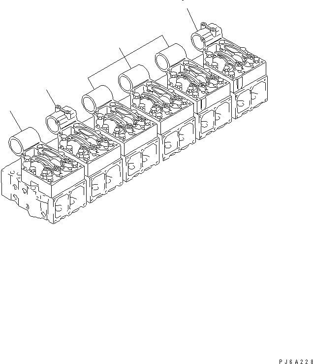 Diesel Generators Komatsu / DCA-600SSK  SA6D170AE-1-D1(KDP0009C) / ROCKER ARM AND HOUSING(#19938-)(030430 : A2411-A6A1)