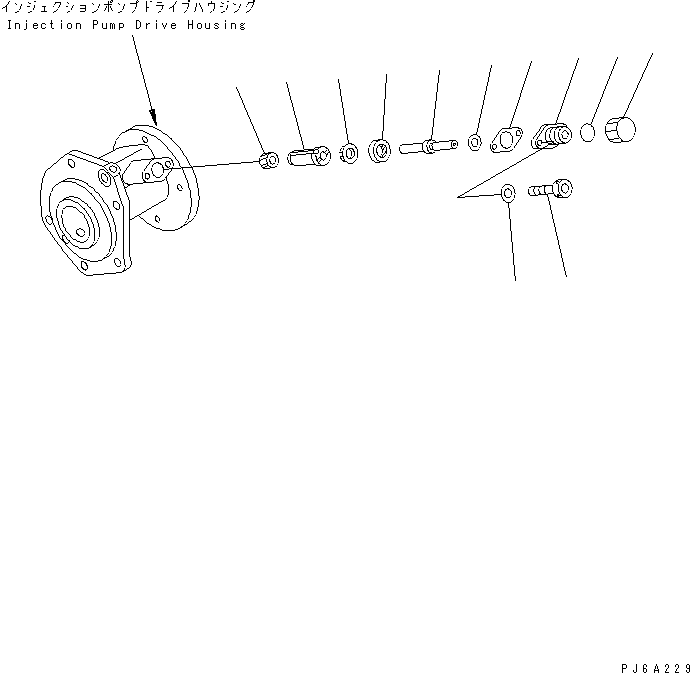 Diesel Generators Komatsu / DCA-600SSK  SA6D170AE-1-D1(KDP0009C) / TACHOMETER DRIVE(030440 : A2810-A6A1A)