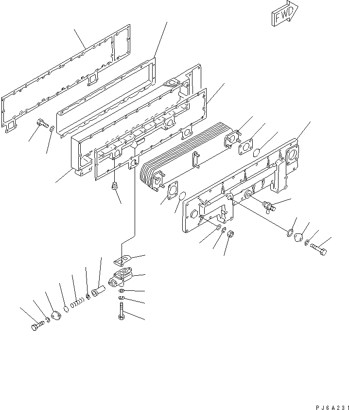 Diesel Generators Komatsu / DCA-600SSK  SA6D170AE-1-D1(KDP0009C) / OIL COOLER(#19338-)(030480 : A3310-A6E5)