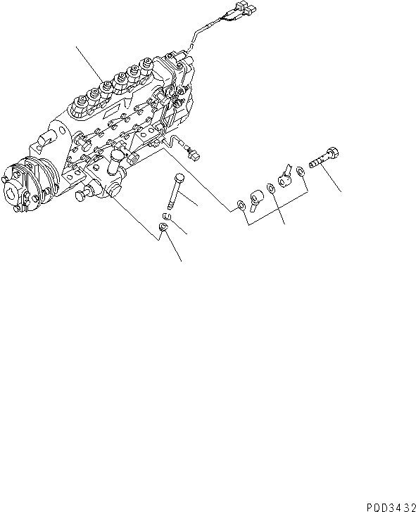 Diesel Generators Komatsu / DCA-600SSK  SA6D170AE-1-D1(KDP0009C) / FUEL INJECTION PUMP MOUNTING(030500 : A4010-A6G5)