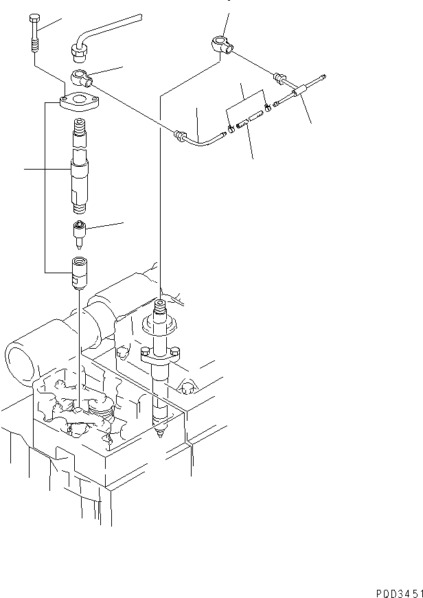 Diesel Generators Komatsu / DCA-600SSK  SA6D170AE-1-D1(KDP0009C) / FUEL INJECTION NOZZLE AND SPILL PIPE(030620 : A4210-A6E6)