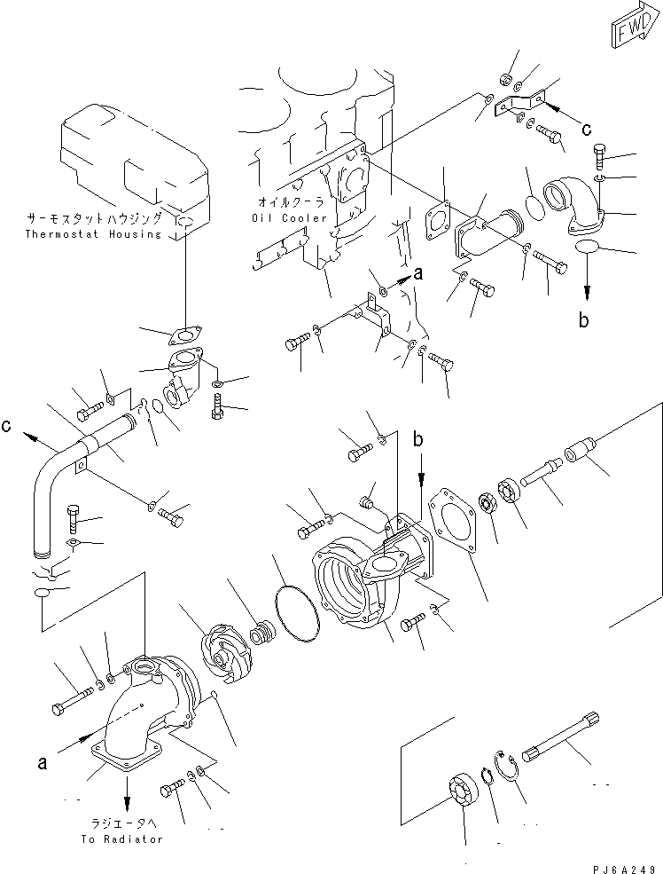 Diesel Generators Komatsu / DCA-600SSK  SA6D170AE-1-D1(KDP0009C) / WATER PUMP(#19952-20472)(030710 : A5010-A6B6A)