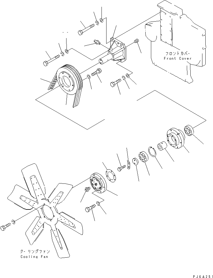 Diesel Generators Komatsu / DCA-600SSK  SA6D170AE-1-D1(KDP0009C) / FAN DRIVE(030740 : A5060-A6A1)