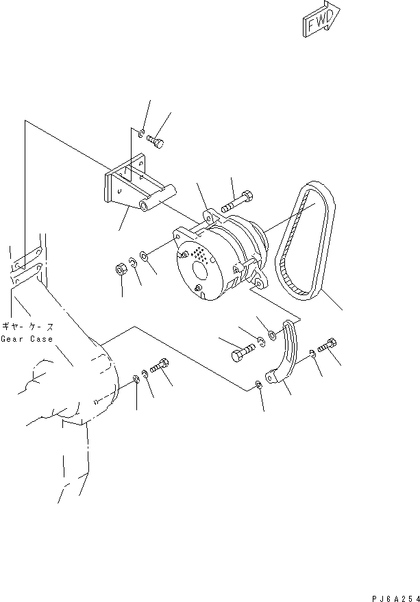 Diesel Generators Komatsu / DCA-600SSK  SA6D170AE-1-D1(KDP0009C) / ALTERNATOR MOUNTING (25A)(030770 : A6010-A6F3)