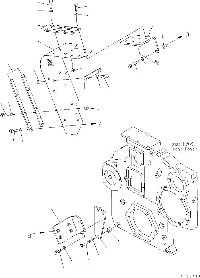 Diesel Generators Komatsu / DCA-600SSK  SA6D170AE-1-D1(KDP0009C) / SAFETY GUARD (FAN DRIVE BELT¤ R.H.)(#18929-)(030860 : A6910-C6B9)