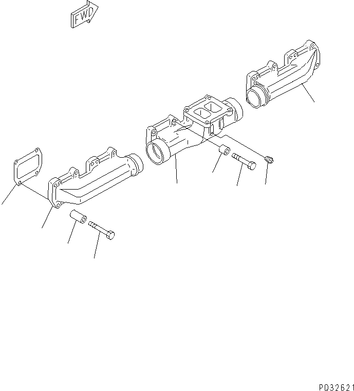 Diesel Generators Komatsu / EGS650       SA6D170A-1(KDP0064C) / EXHAUST MANIFOLD(#11500-18133)(030120 : A1510-A6B5)