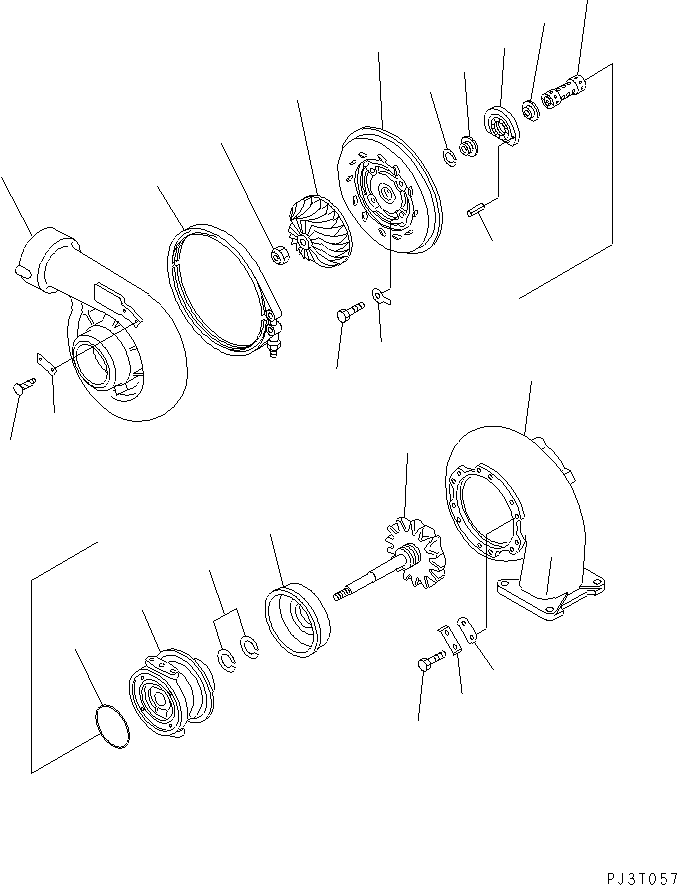 Diesel Generators Komatsu / EGS650       SA6D170A-1(KDP0064C) / TURBOCHARGER (KTR150-13A) (INNER PARTS)(#16962-19435)(030200 : A1530-B6D2)