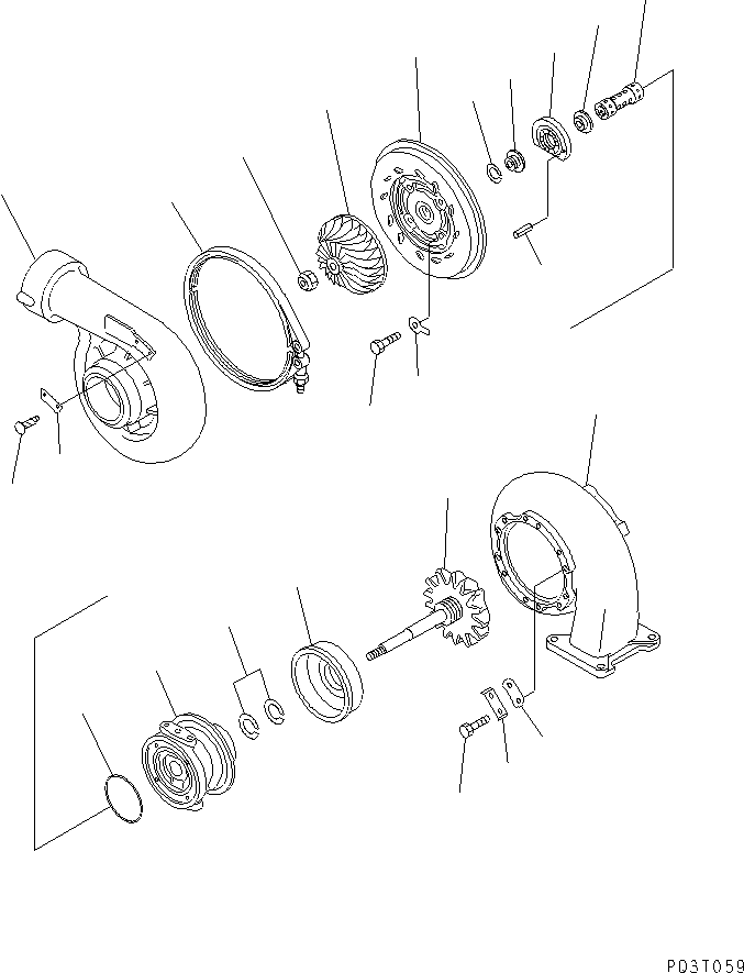 Diesel Generators Komatsu / EGS650       SA6D170A-1(KDP0064C) / TURBOCHARGER (KTR150-1B) (INNER PARTS)(#13429-16961)(030230 : A1530-C6B9)