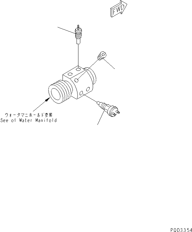 Diesel Generators Komatsu / EGS650       SA6D170A-1(KDP0064C) / WATER TEMPERATURE SWITCH AND SENSOR(030290 : A1790-A6C6)