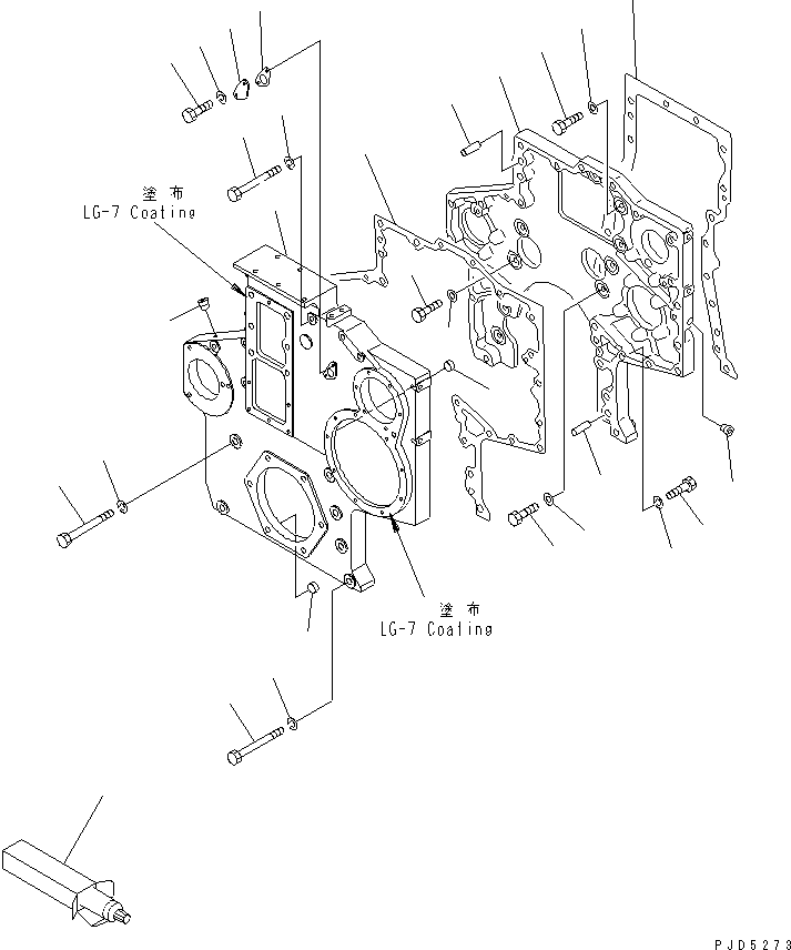 Diesel Generators Komatsu / EGS650       SA6D170A-1(KDP0064C) / FRONT COVER(#19347-)(030340 : A2040-A6C5)