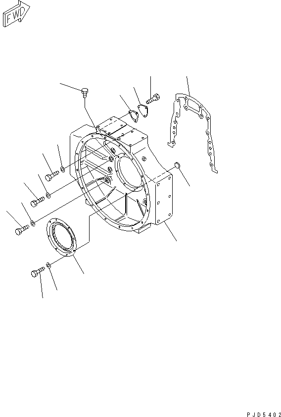 Diesel Generators Komatsu / EGS650       SA6D170A-1(KDP0064C) / FLYWHEEL HOUSING(#16525-)(030540 : A2210-A6B6Z)