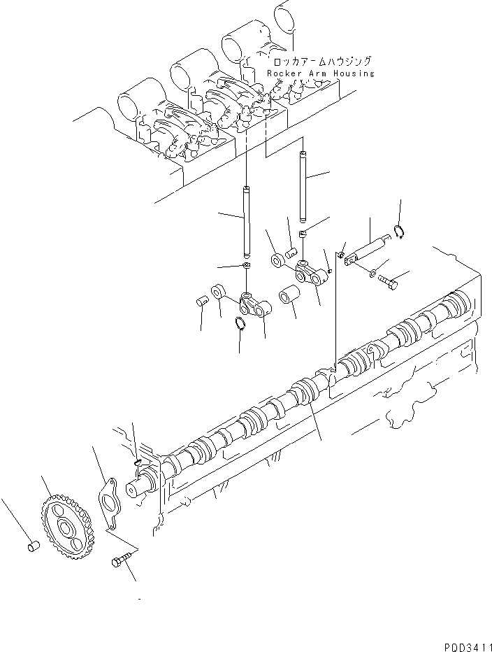 Diesel Generators Komatsu / EGS650       SA6D170A-1(KDP0064C) / CAMSHAFT(#19282-)(030650 : A2410-B6B4)