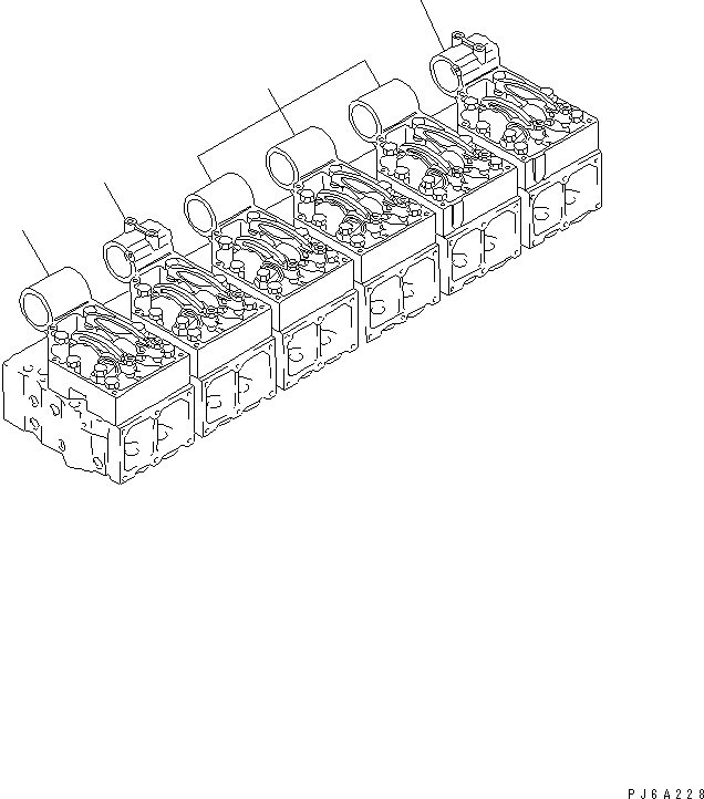 Diesel Generators Komatsu / EGS650       SA6D170A-1(KDP0064C) / ROCKER ARM HOUSING(#19282-)(030660 : A2411-A6A1)
