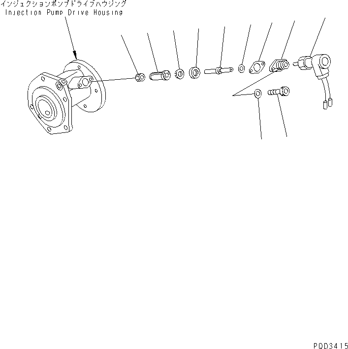 Diesel Generators Komatsu / EGS650       SA6D170A-1(KDP0064C) / TACHOMETER DRIVE(#11500-15931)(030670 : A2810-A6A4)