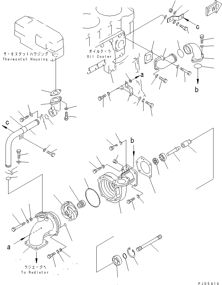 Diesel Generators Komatsu / EGS650       SA6D170A-1(KDP0064C) / WATER PUMP(#19869-20716)(031180 : A5010-A6B6A)
